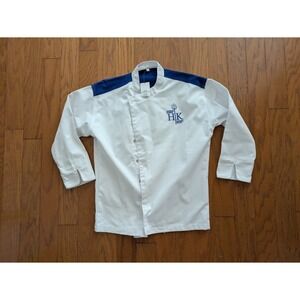 Gordon Ramsay Hells Kitchen Chef Coat Caesar Palace LV White Blue Kids Large NEW